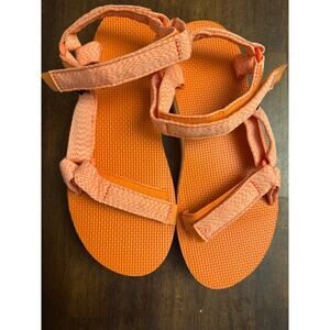 Women's teva flatform universal webbing coral size 11 NWOB